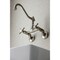 Kingston Brass KS3228BEX 6" Adjustable Center Wall Mount Kitchen Faucet, Nickel KS3228BEX - alternate 2